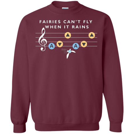 Sweatshirts Maroon / Small Fairies Can't Fly When It Rains Crewneck Sweatshirt
