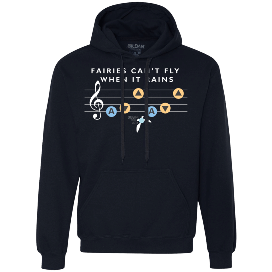 Sweatshirts Navy / Small Fairies Can't Fly When It Rains Premium Fleece Hoodie