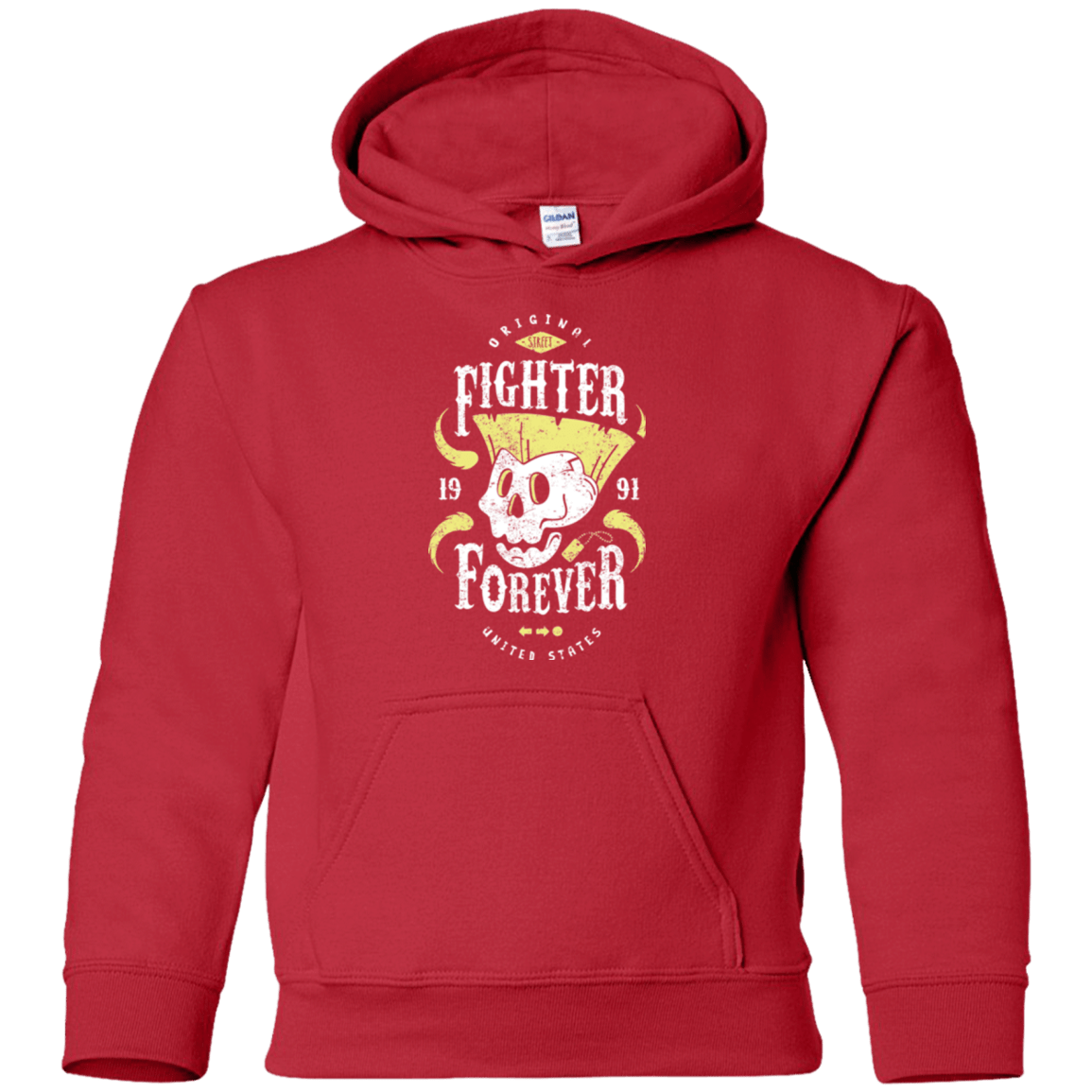 Sweatshirts Red / YS Fighter Forever Guile Youth Hoodie