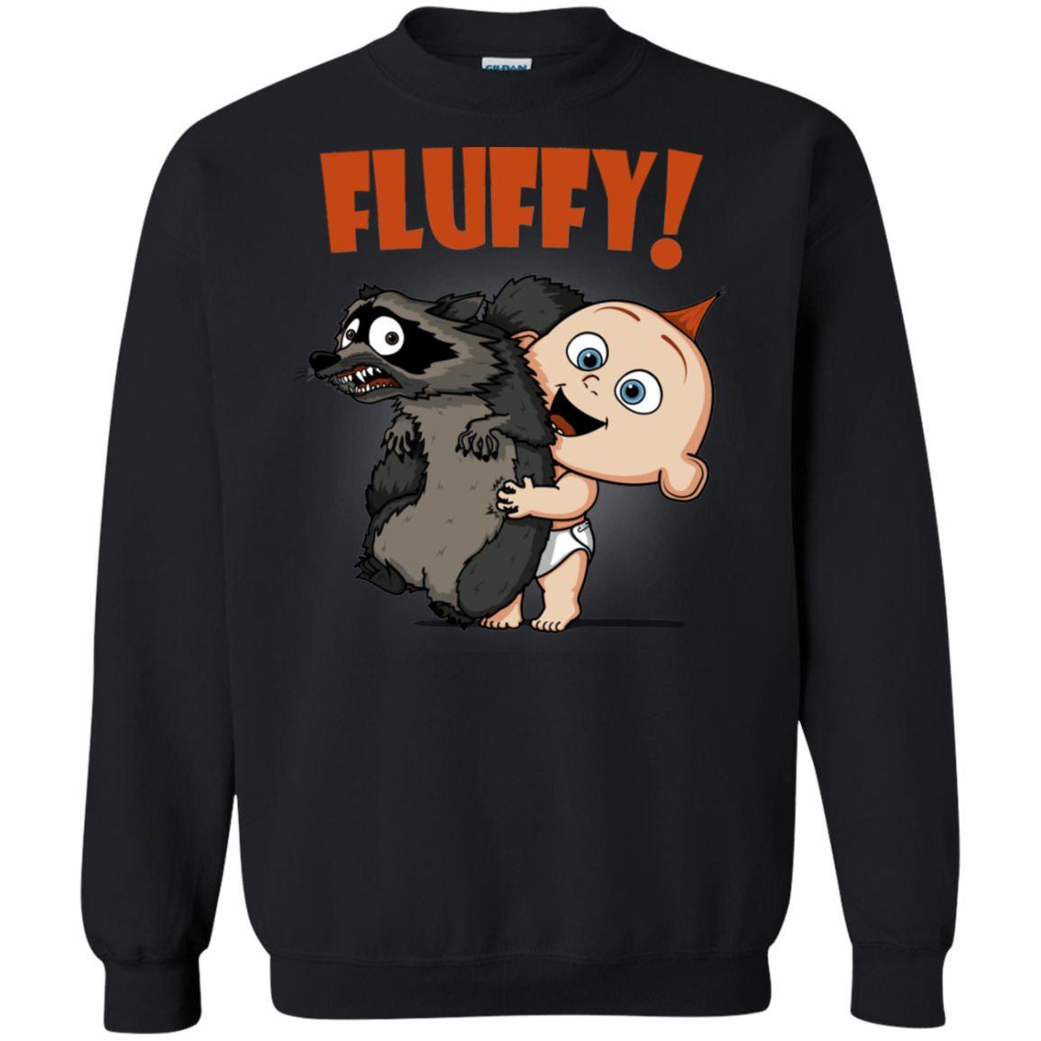 Sweatshirts Black / S Fluffy Raccoon Crewneck Sweatshirt
