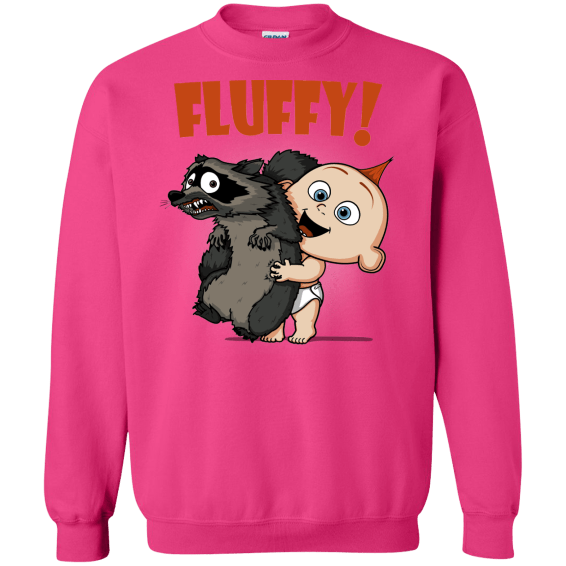 Sweatshirts Heliconia / S Fluffy Raccoon Crewneck Sweatshirt