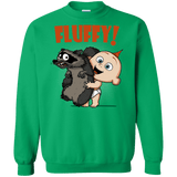 Sweatshirts Irish Green / S Fluffy Raccoon Crewneck Sweatshirt