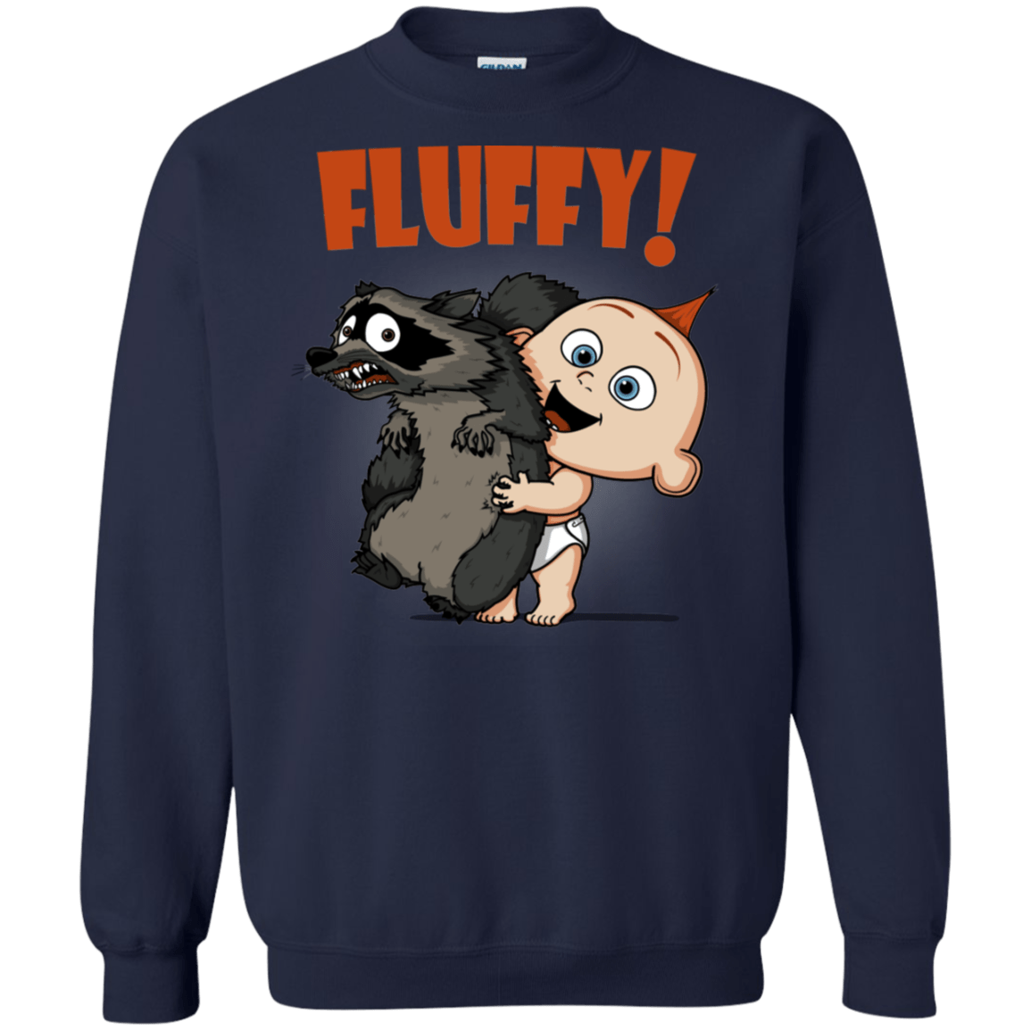 Sweatshirts Navy / S Fluffy Raccoon Crewneck Sweatshirt