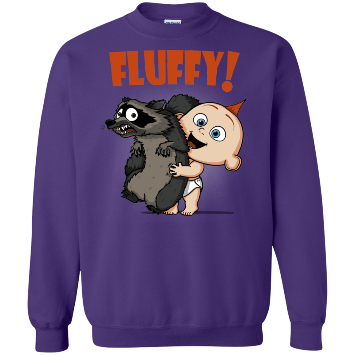 Sweatshirts Purple / S Fluffy Raccoon Crewneck Sweatshirt