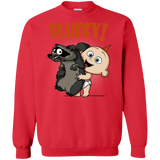 Sweatshirts Red / S Fluffy Raccoon Crewneck Sweatshirt