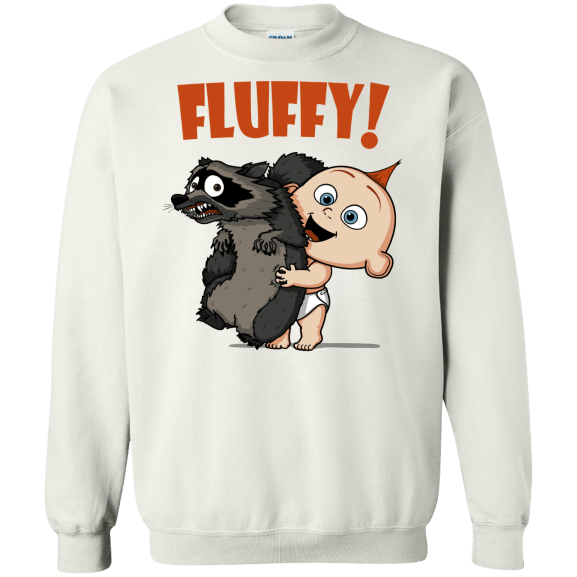 Sweatshirts White / S Fluffy Raccoon Crewneck Sweatshirt