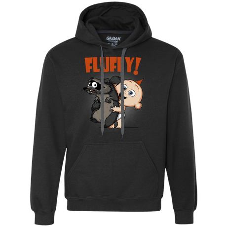 Sweatshirts Black / S Fluffy Raccoon Premium Fleece Hoodie