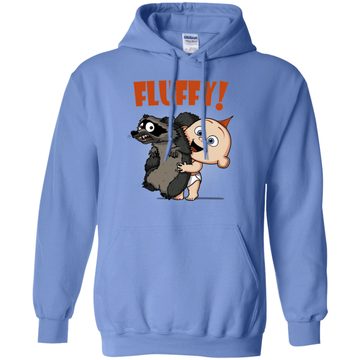 Sweatshirts Carolina Blue / S Fluffy Raccoon Pullover Hoodie