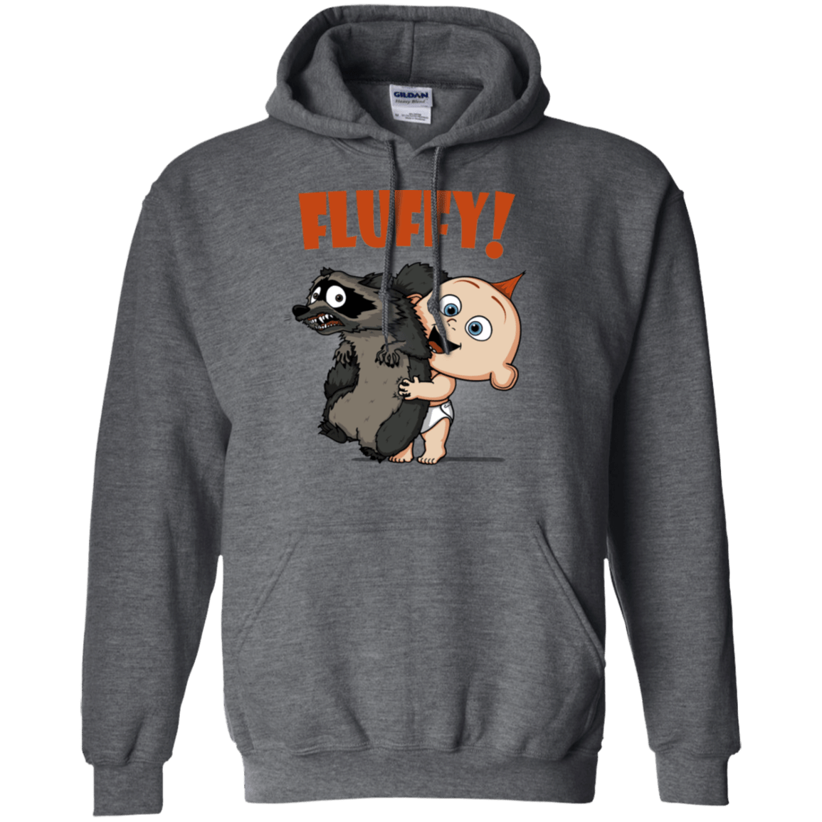 Sweatshirts Dark Heather / S Fluffy Raccoon Pullover Hoodie