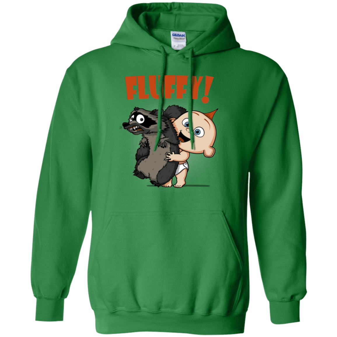 Sweatshirts Irish Green / S Fluffy Raccoon Pullover Hoodie