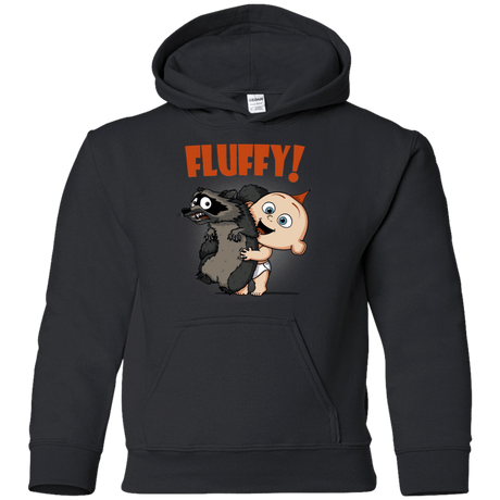 Sweatshirts Black / YS Fluffy Raccoon Youth Hoodie