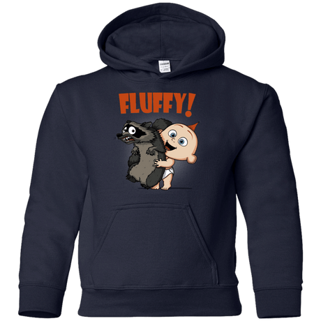 Sweatshirts Navy / YS Fluffy Raccoon Youth Hoodie