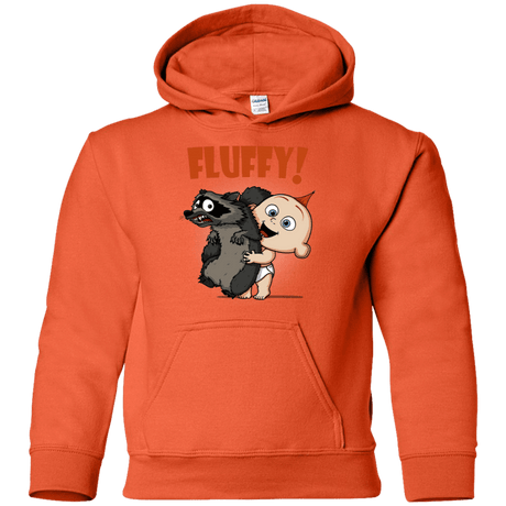 Sweatshirts Orange / YS Fluffy Raccoon Youth Hoodie