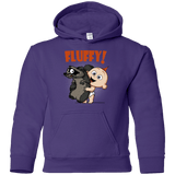 Sweatshirts Purple / YS Fluffy Raccoon Youth Hoodie