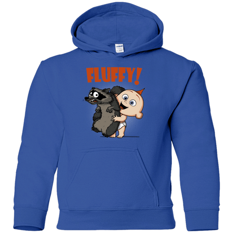 Sweatshirts Royal / YS Fluffy Raccoon Youth Hoodie