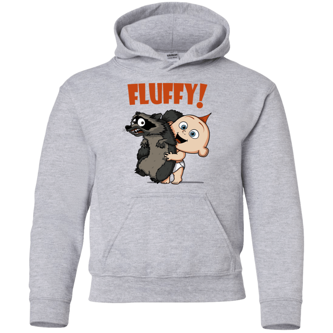 Sweatshirts Sport Grey / YS Fluffy Raccoon Youth Hoodie