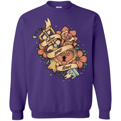 Sweatshirts Purple / Small Follow your heart Crewneck Sweatshirt
