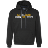 Sweatshirts Black / Small Food Sleep Loop Premium Fleece Hoodie