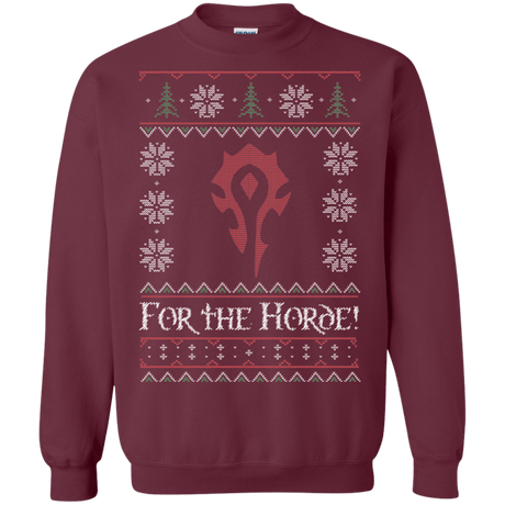 Sweatshirts Maroon / Small For The Horde Crewneck Sweatshirt