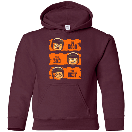 Sweatshirts Maroon / YS GOOD COP BAD COP UGLY COP Youth Hoodie