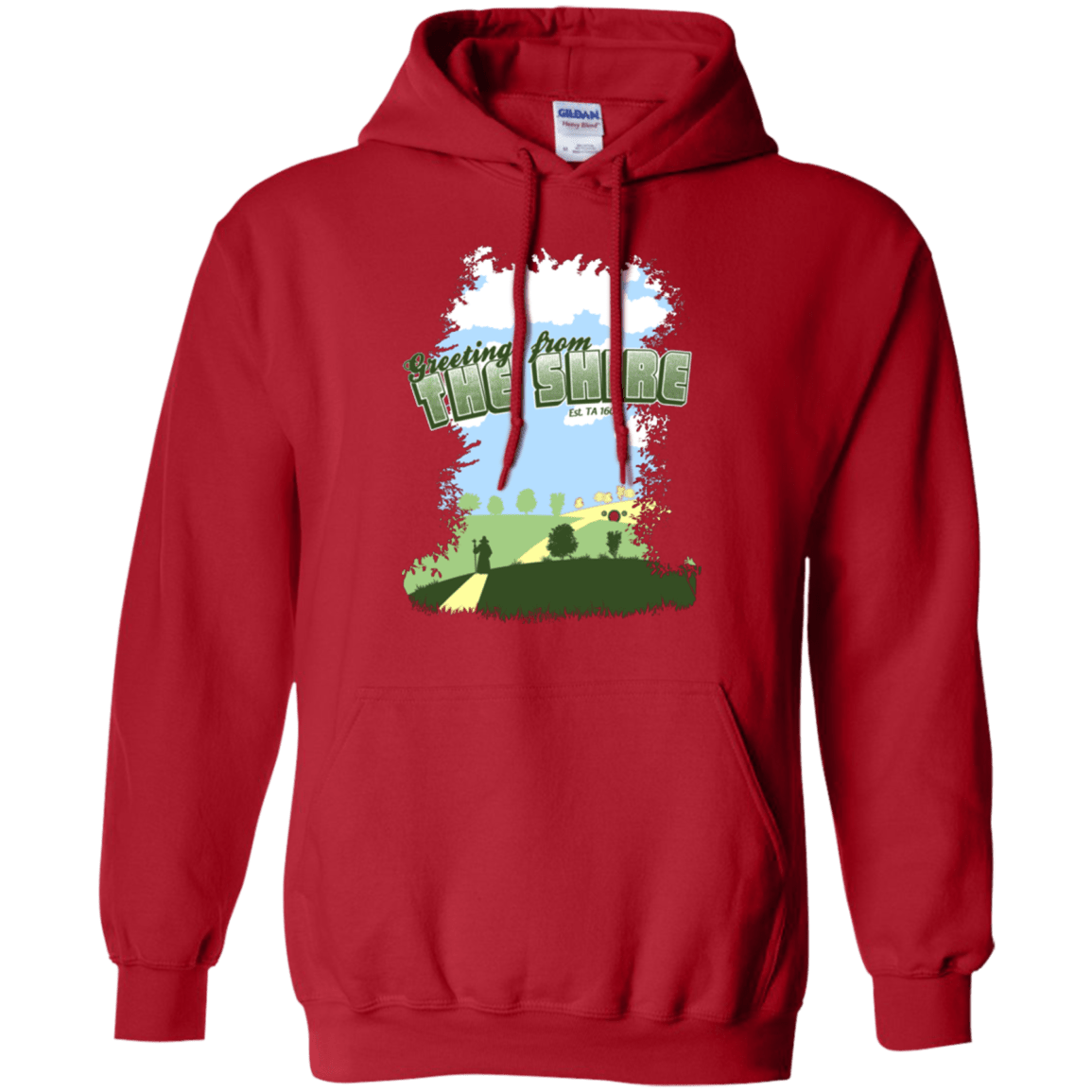 Sweatshirts Red / Small Greetings From Shire Pullover Hoodie