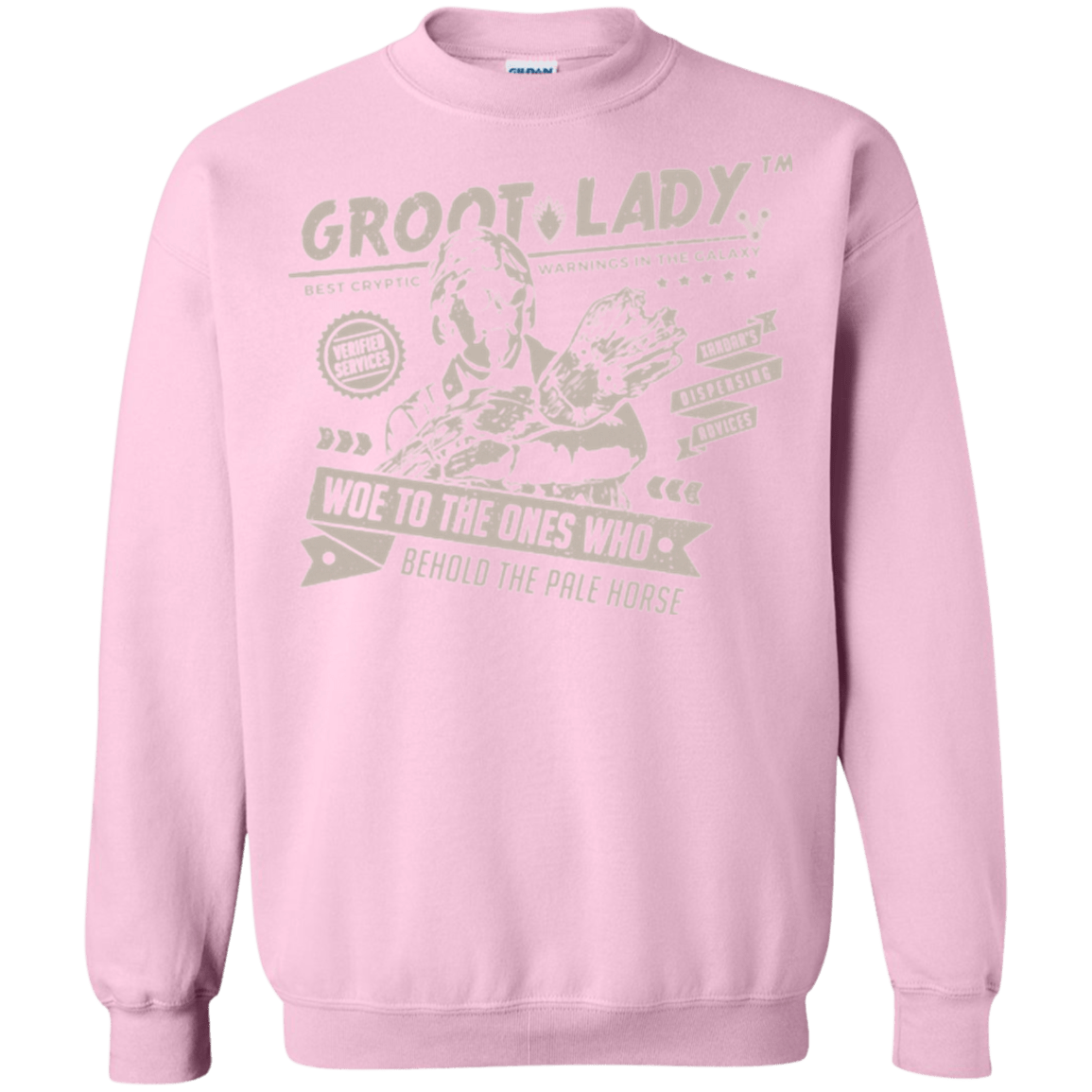 Sweatshirts Light Pink / Small Groot Lady Crewneck Sweatshirt