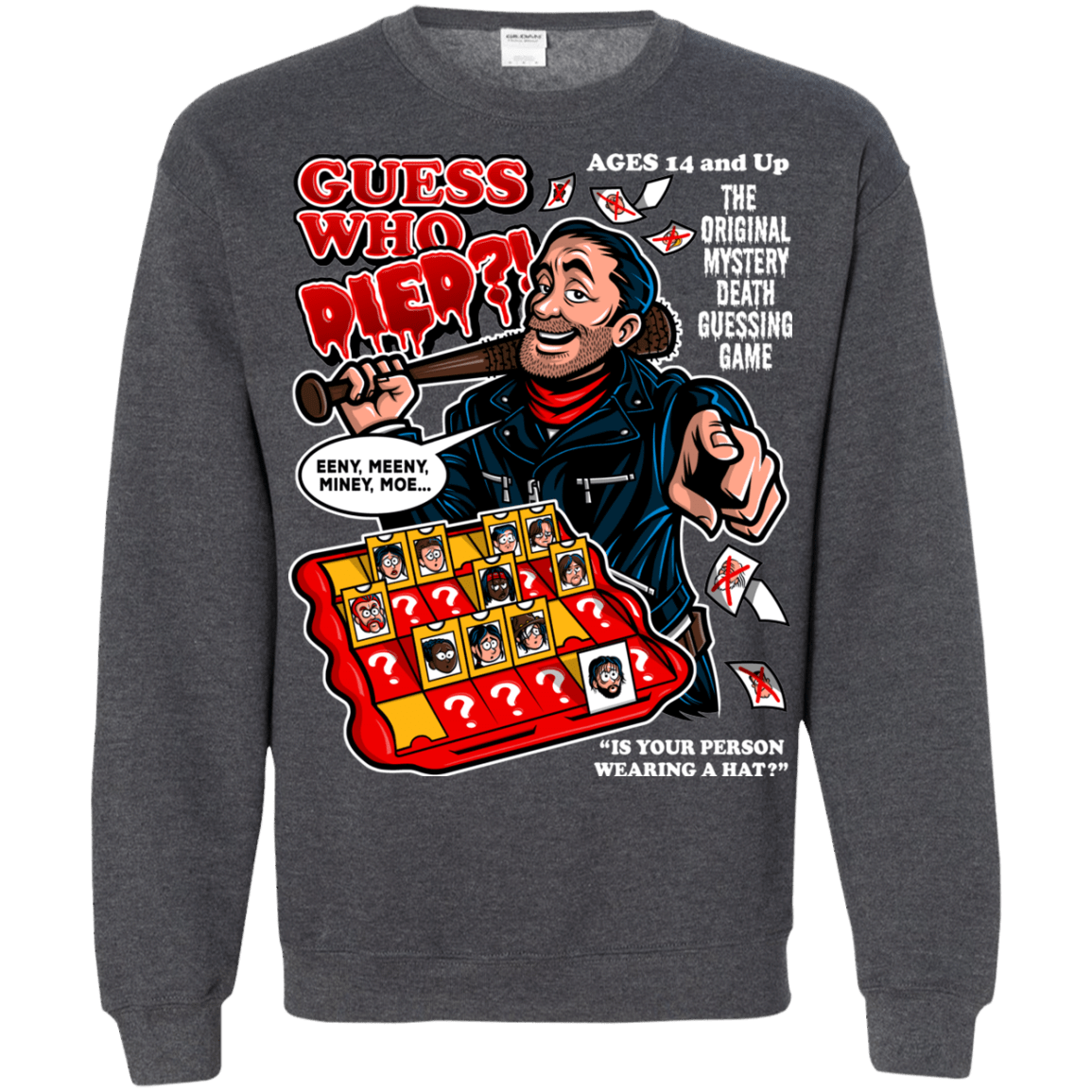 Sweatshirts Dark Heather / Small Guess who Died Crewneck Sweatshirt