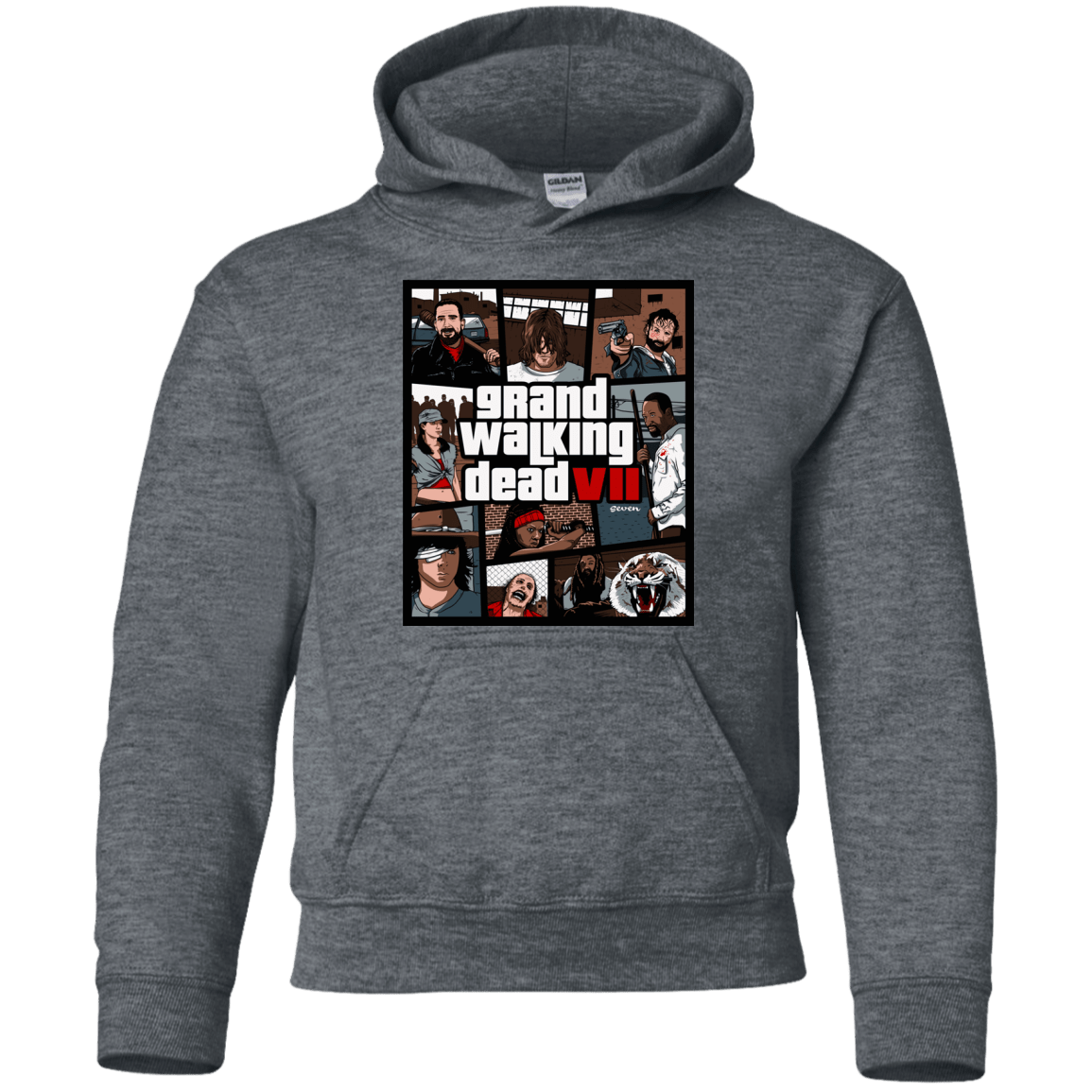 Sweatshirts Dark Heather / YS GWD7 Youth Hoodie