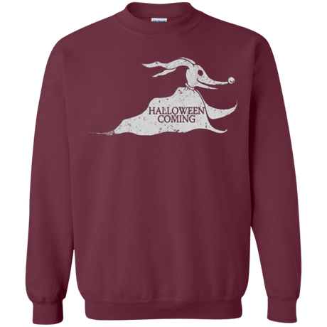 Sweatshirts Maroon / Small Halloween Is Coming Crewneck Sweatshirt