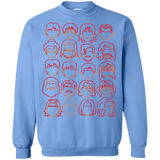 Sweatshirts Carolina Blue / Small Harry Potter line heads Crewneck Sweatshirt