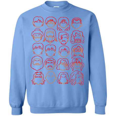 Sweatshirts Carolina Blue / Small Harry Potter line heads Crewneck Sweatshirt