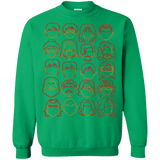 Sweatshirts Irish Green / Small Harry Potter line heads Crewneck Sweatshirt