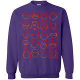 Sweatshirts Purple / Small Harry Potter line heads Crewneck Sweatshirt