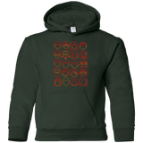 Sweatshirts Forest Green / YS Harry Potter line heads Youth Hoodie