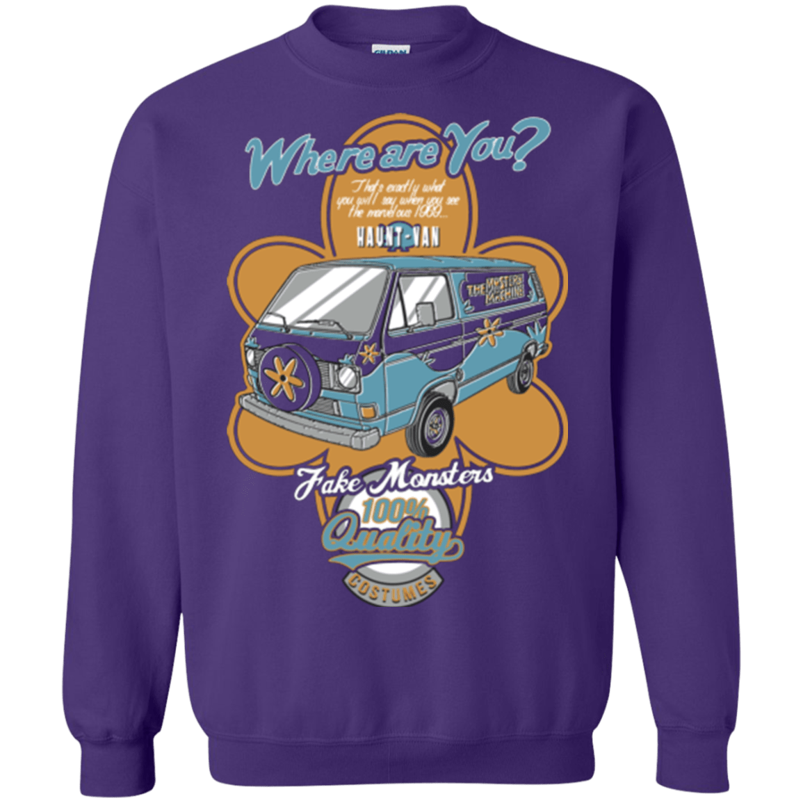 Sweatshirts Purple / Small Haunt Van Crewneck Sweatshirt