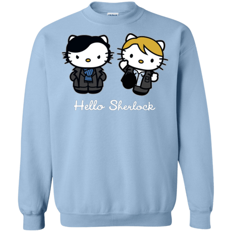 Sweatshirts Light Blue / Small Hello Sherlock Crewneck Sweatshirt