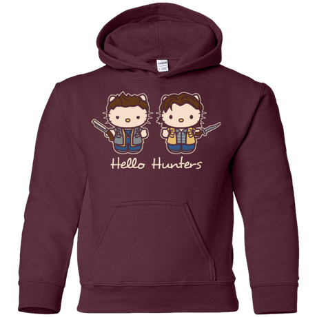 Sweatshirts Maroon / YS hellohunters Youth Hoodie
