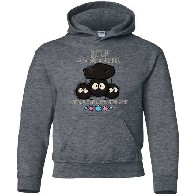Sweatshirts Dark Heather / YS HELP A SOOT GREMLIN Youth Hoodie