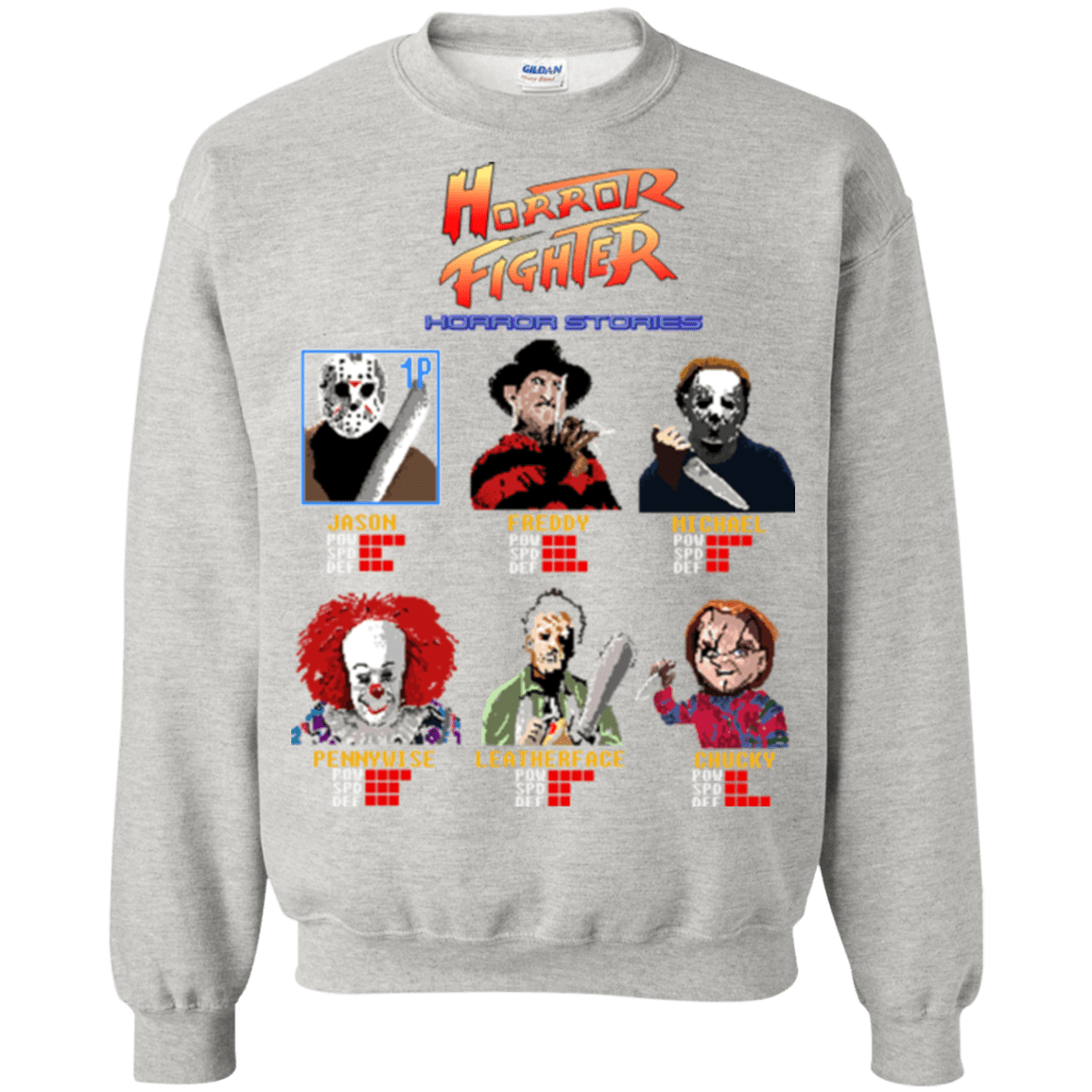 Sweatshirts Ash / Small Horror Fighter Crewneck Sweatshirt