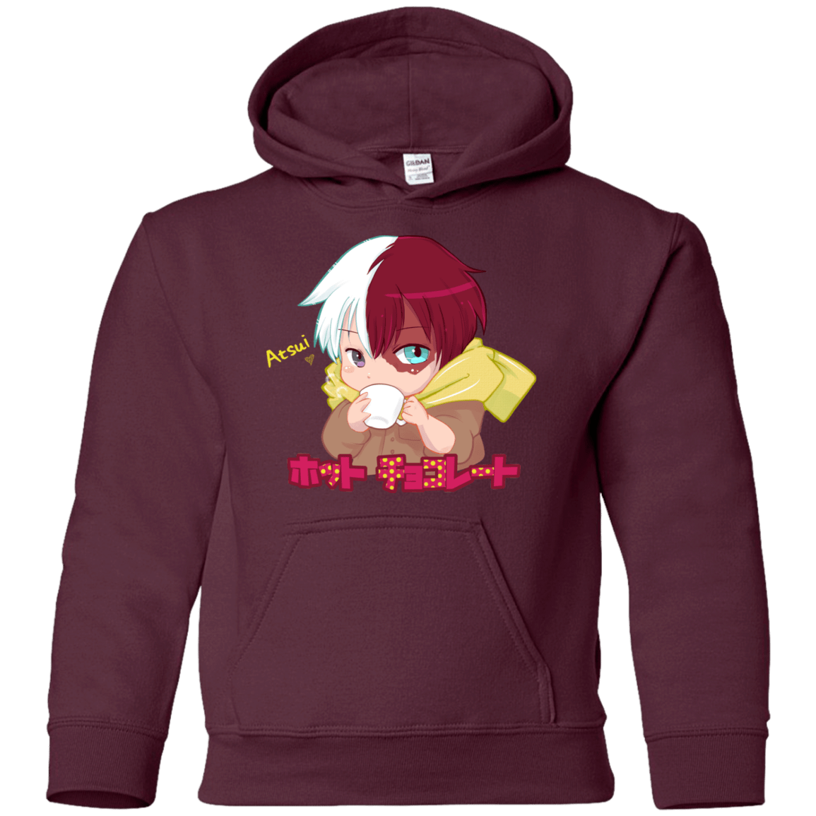 Sweatshirts Maroon / YS Hotto Chokoretto Youth Hoodie