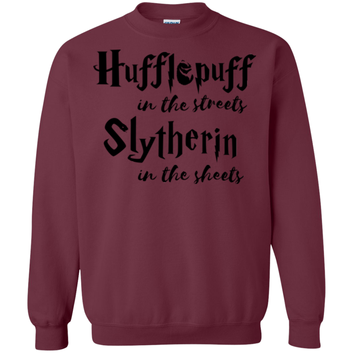 Sweatshirts Maroon / Small Hufflepuff Streets Crewneck Sweatshirt