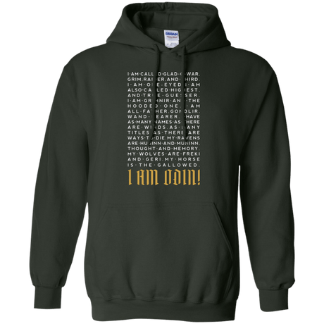 Sweatshirts Forest Green / Small I am Odin Pullover Hoodie