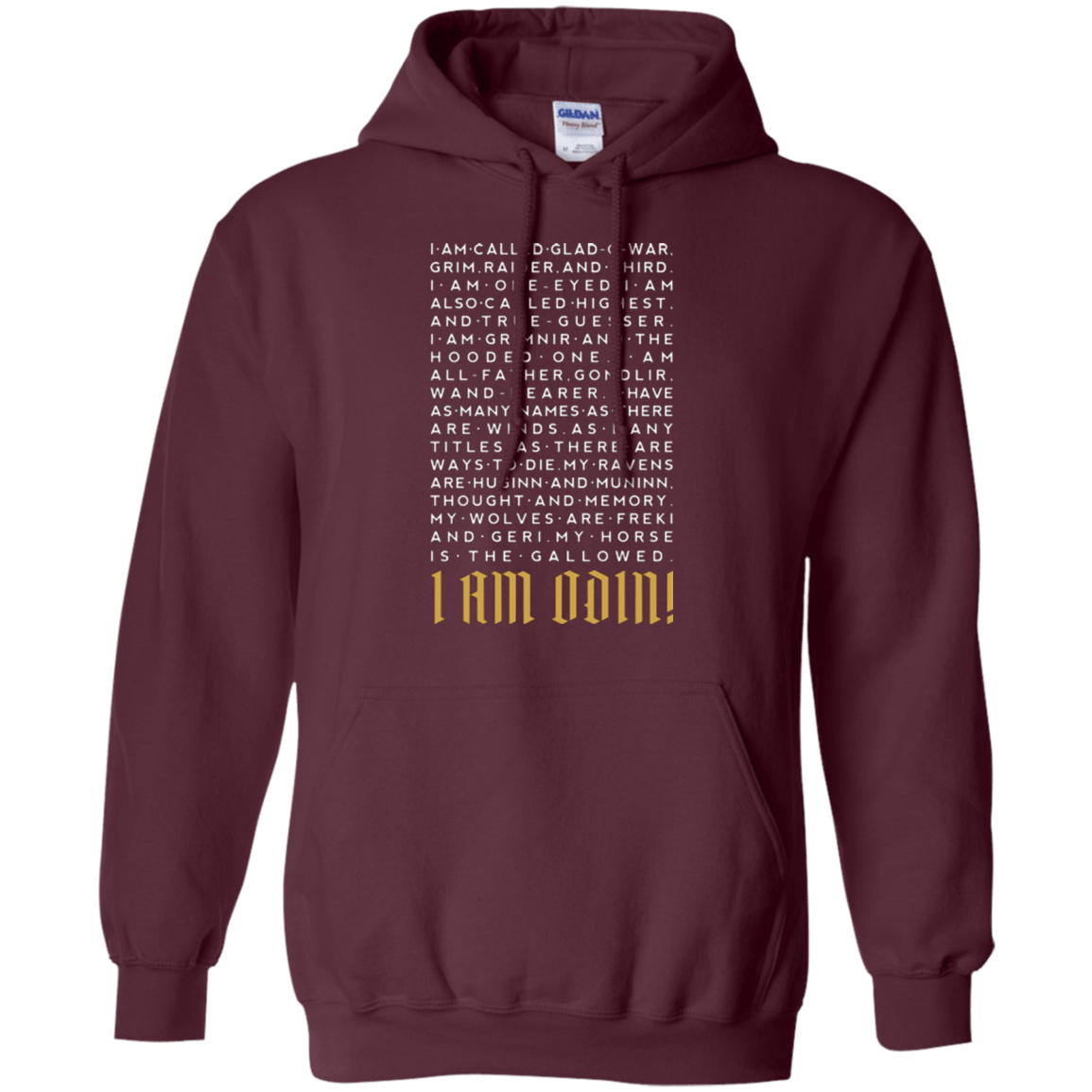 Sweatshirts Maroon / Small I am Odin Pullover Hoodie