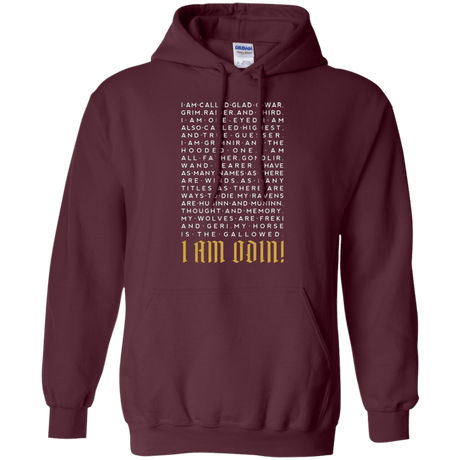 Sweatshirts Maroon / Small I am Odin Pullover Hoodie