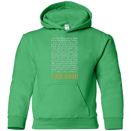 Sweatshirts Irish Green / YS I am Odin Youth Hoodie