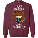 Sweatshirts Maroon / Small I Like Big Books Crewneck Sweatshirt