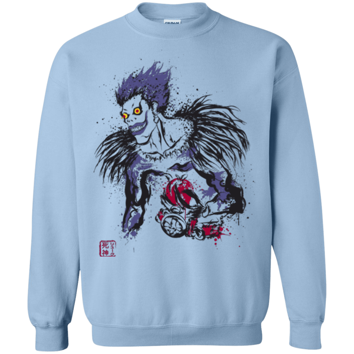 Sweatshirts Light Blue / Small Ink-Ryuk Crewneck Sweatshirt