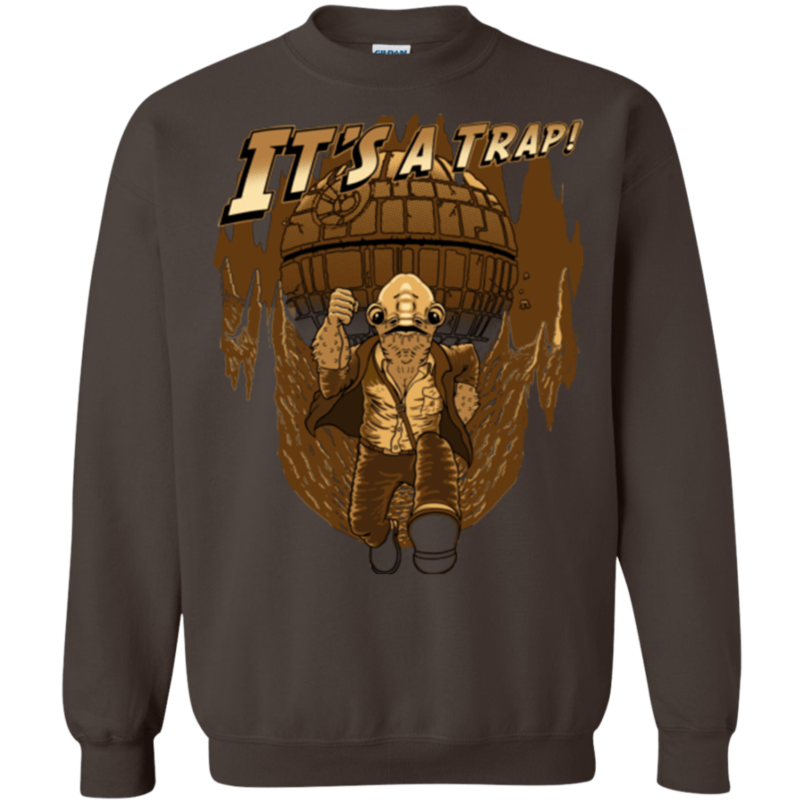 Sweatshirts Dark Chocolate / Small It's a trap!! Crewneck Sweatshirt