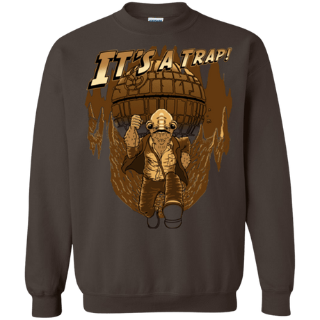 Sweatshirts Dark Chocolate / Small It's a trap!! Crewneck Sweatshirt