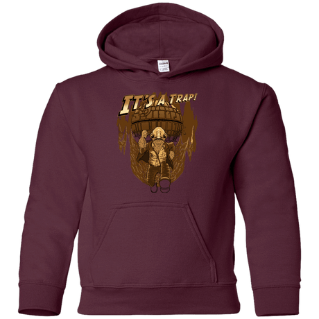 Sweatshirts Maroon / YS It's a trap!! Youth Hoodie